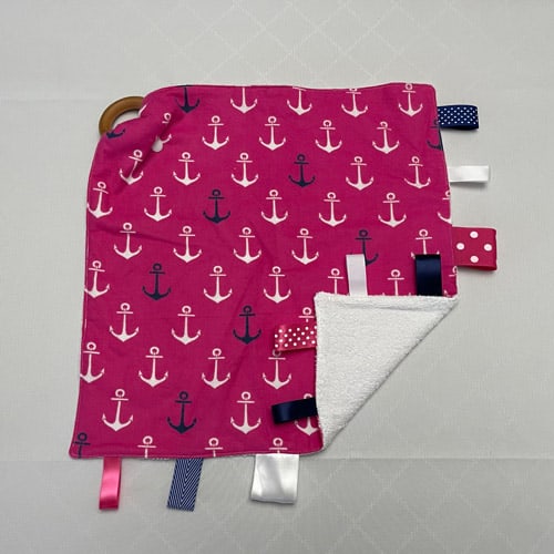 Anchors Away Baby Teething Blanket