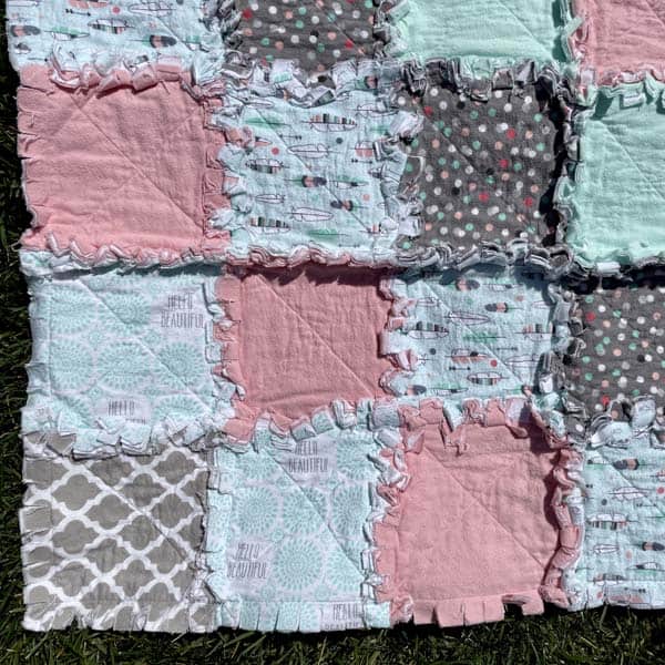 Boho Raggedy Quilt – Crib Size