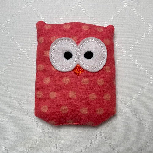 Coral Polka Dot Ouchie Owl