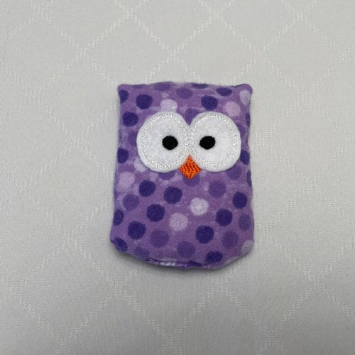 Purple Polka Dots Ouchie Owl