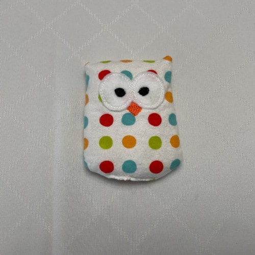 Rainbow Polka Dot Ouchie Owl