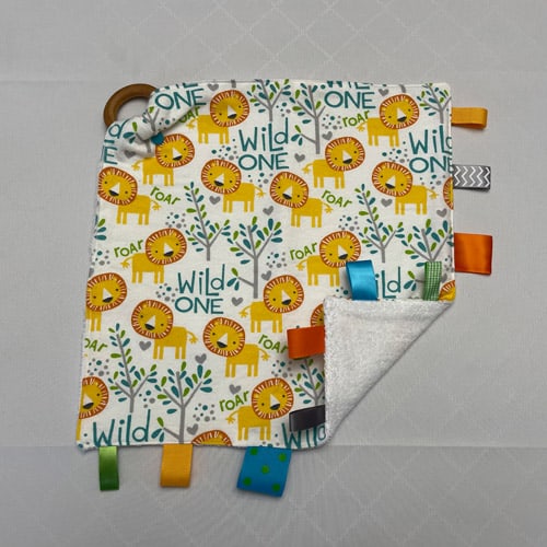 Wild One Lions Baby Teething Blanket