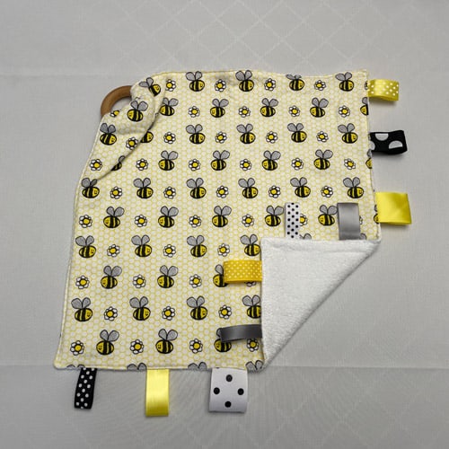 Happy Bees Baby Teething Blanket