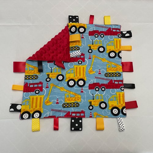 Vehicles On The Go Sensory Tag Blanket