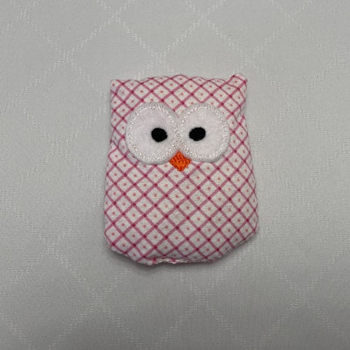 Pink Plaid Ouchie Owl