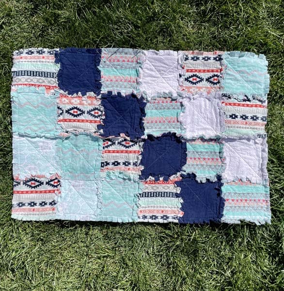 Tribal Raggedy Quilt – Crib Size