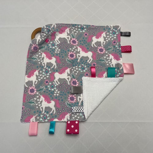 Unicorn Baby Teething Blanket